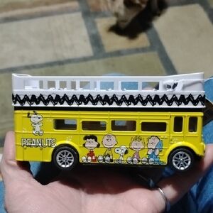 Peanuts Yellow and White Toy Bus 5/$20